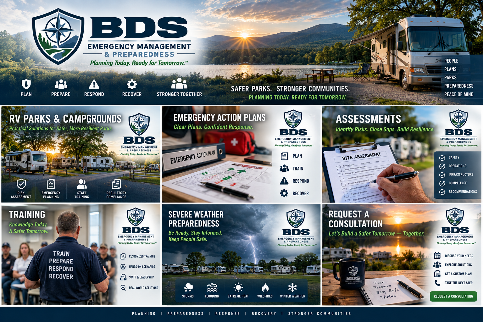 BDS emergency preparedness services collage